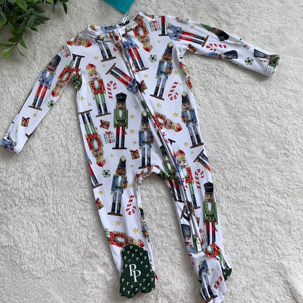 NWT Posh Peanut Nutcracker Footie 0-3M Holiday